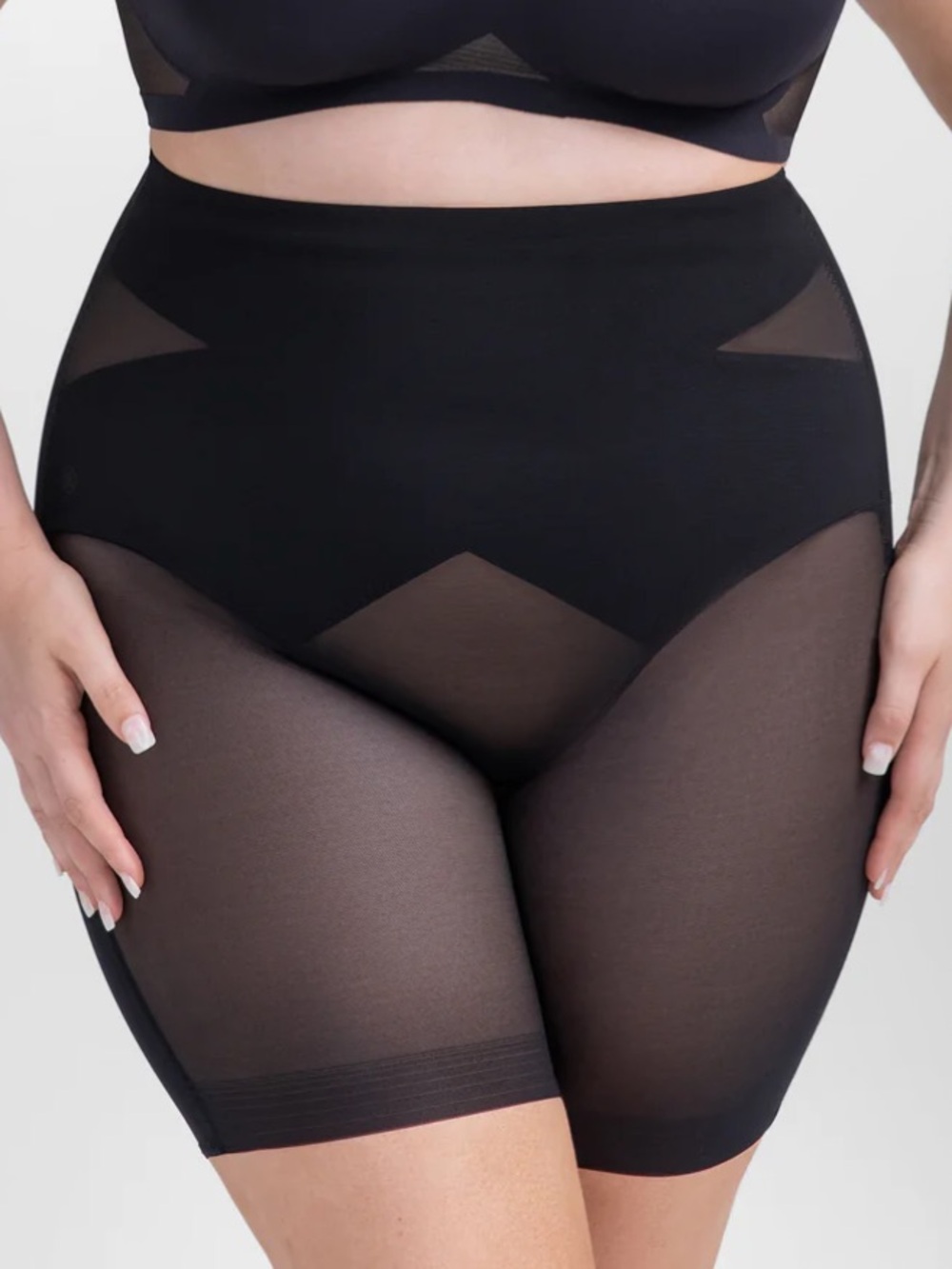 Honeylove SuperPower Mid Waist Short Shapewear Black Size Large NWT Sculpting